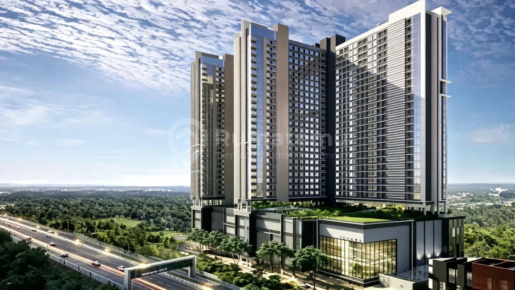 Apartemen 3 BR siap huni full furnished view pool Collins Bloulevard Tangerang