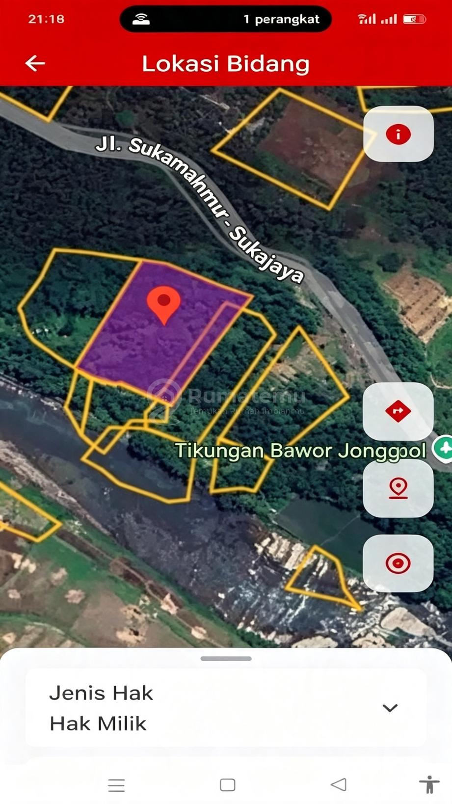 Dijual Tanah Super Murah 50% NJOP di Jl. Sukamakmur Jonggol Bogor