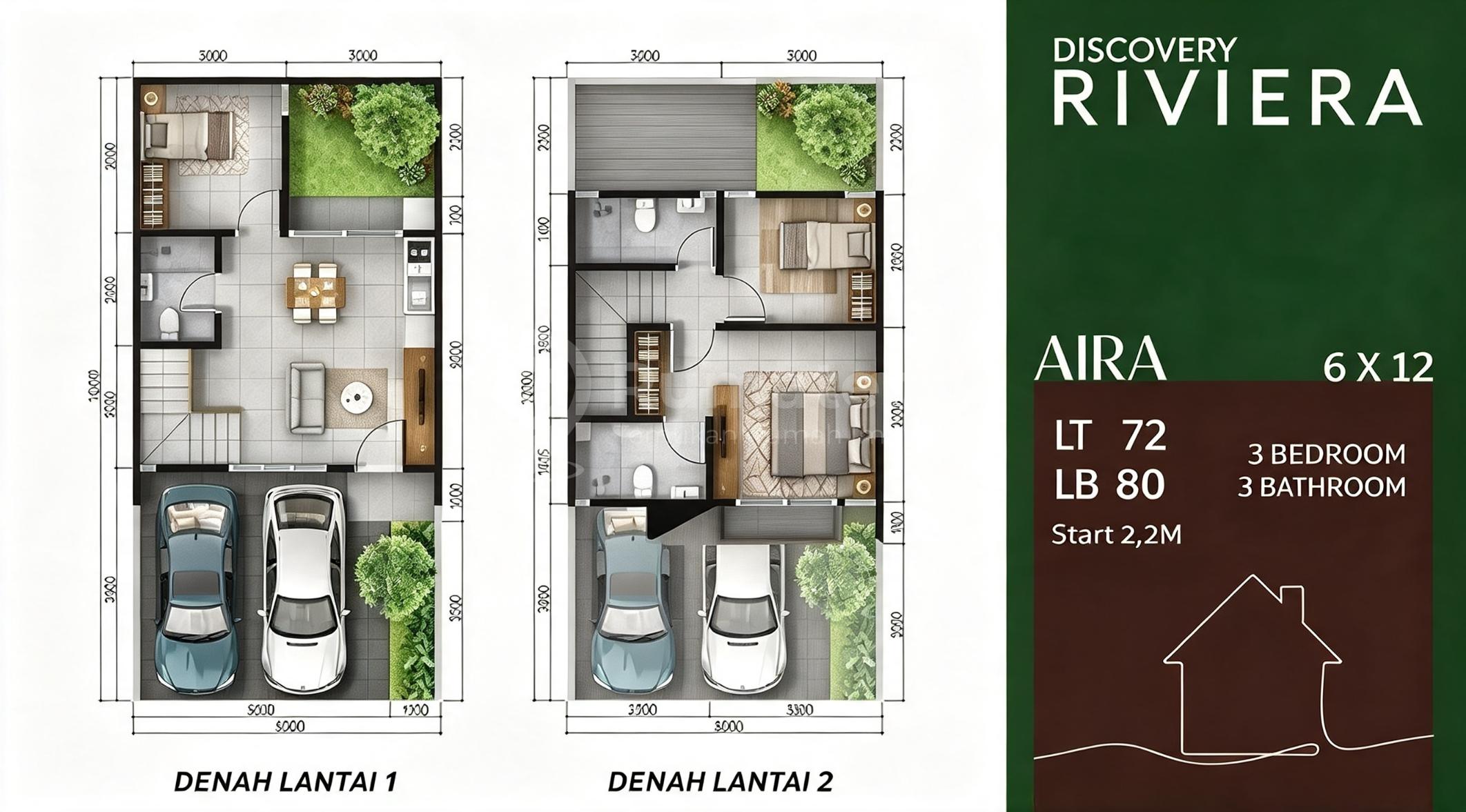 Dijual Rumah Baru di Cluster Aira Discovery Riviera Lokasi Bintaro Jaya