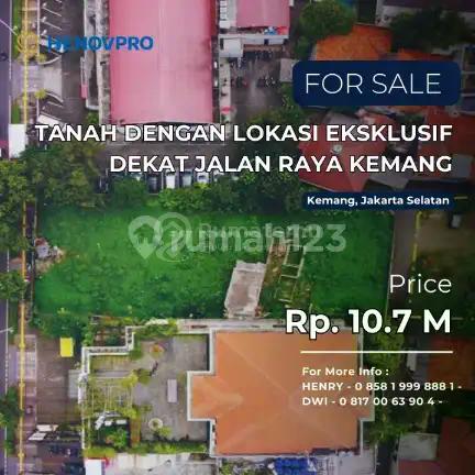 Dijual Tanah Dengan Lokasi Eksklusif Dekat Jalan Raya Kemang