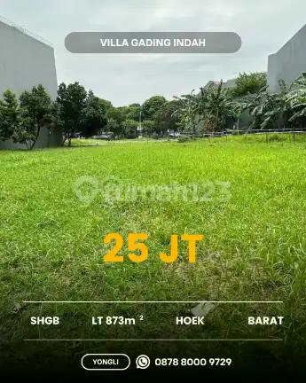 Dijual Cepat Kavling Hoek Villa Gading Indah