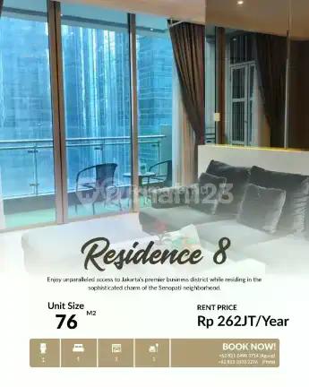 Disewakan Residence 8 Senopati 1Br, High Floor, City View