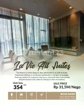 Masterpiece Living, Dijual Unit 3Br Eksklusif di Lavie All Suites Kuningan