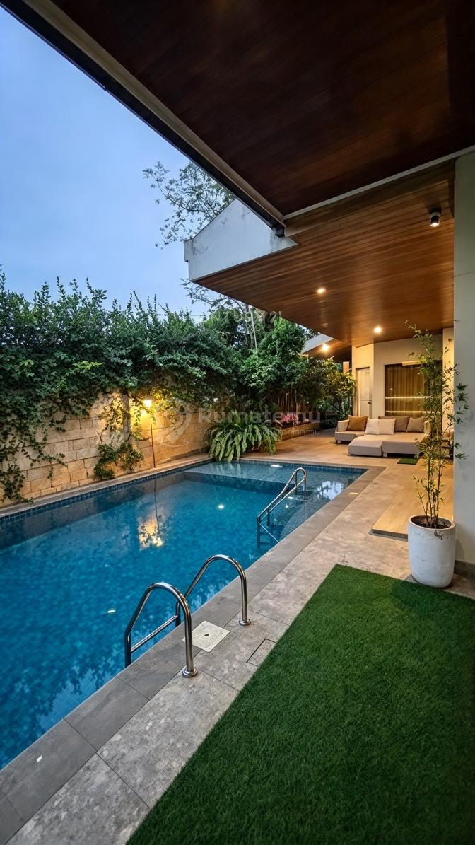 Disewakan Rumah Mewah + Swimming Pool Dengan Nuansa Villa Lokasi Strategis di Bintaro 1