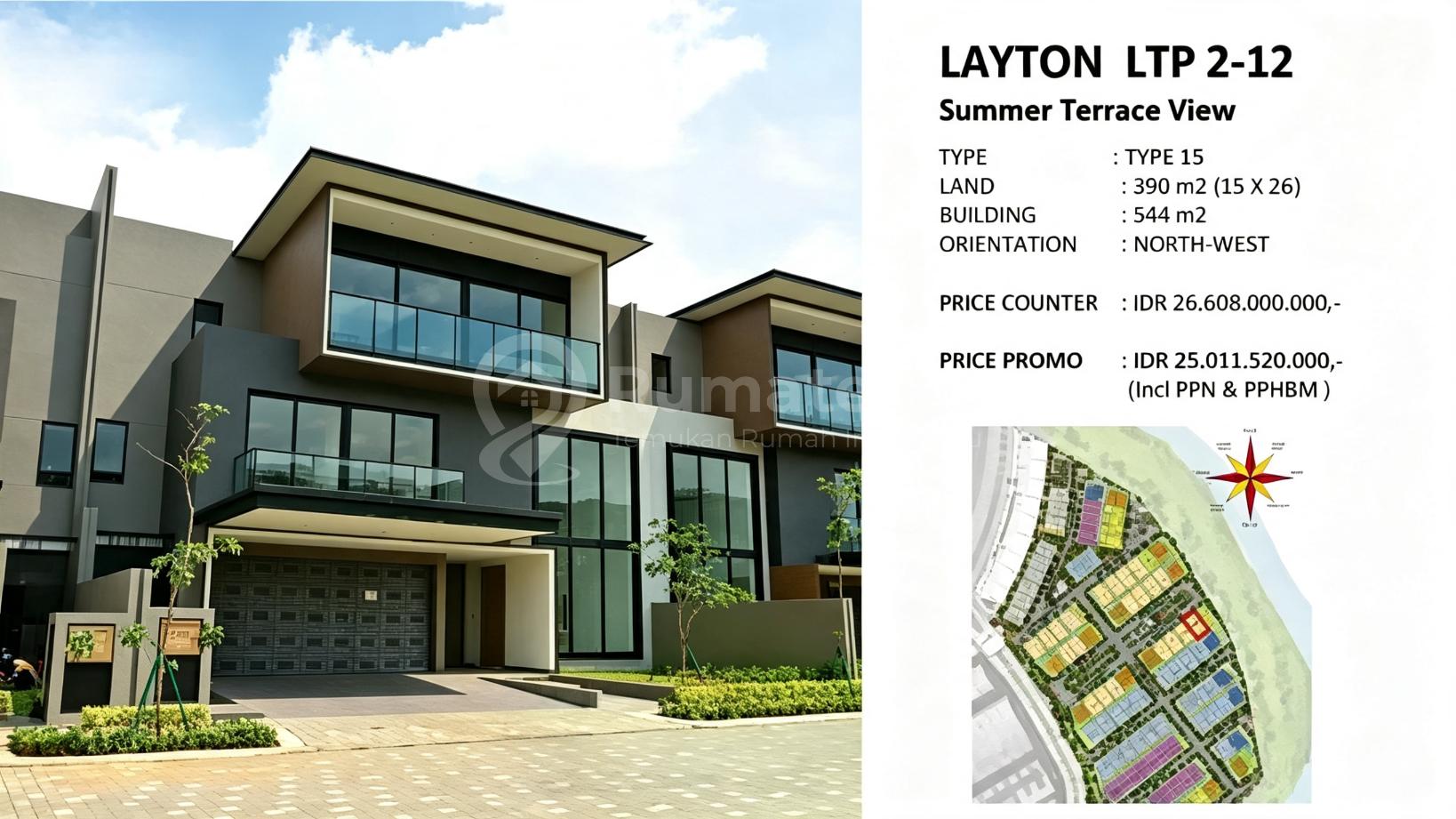 Dijual Rumah Baru di Layton Nava Park Bsd City, Lokasi Strategis, Luas Tanah 390M2 Luas Bangunan 544M2 "Promo Akhir Tahun Rp 25 Miliar" Ready Unit Terakhir