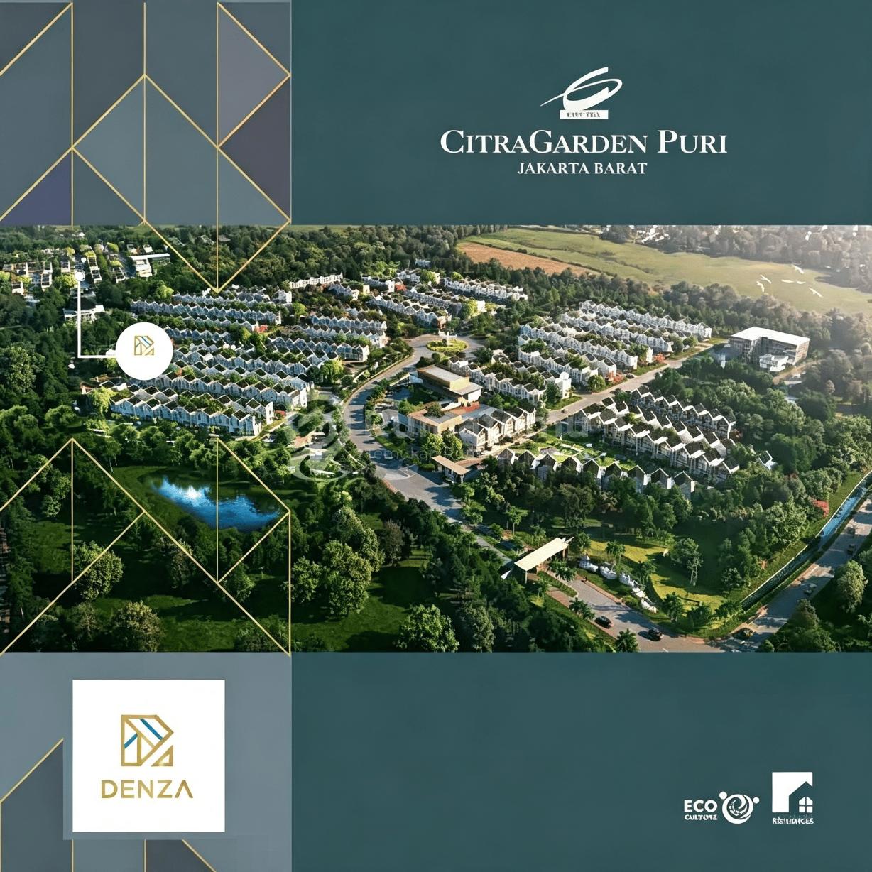 JUAL TANAH HOOK CITRA GARDEN PURI CLUSTER DENZA, LUAS 194 M2, SEMANAN, KALI