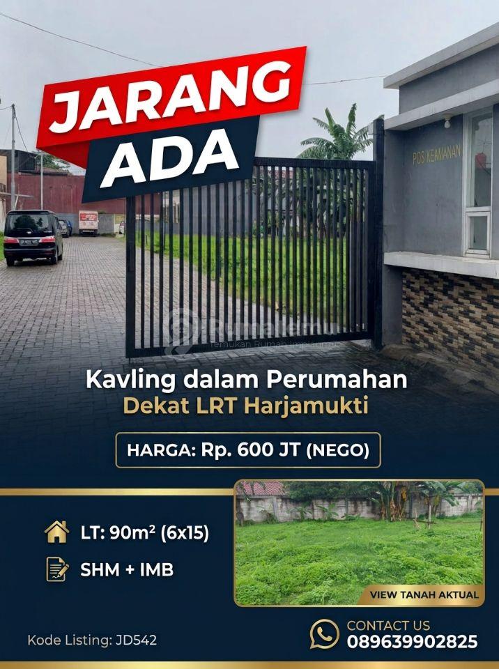 Dijual cepat murah Kavling dalam perumahan dekat Lrt Harjamukti