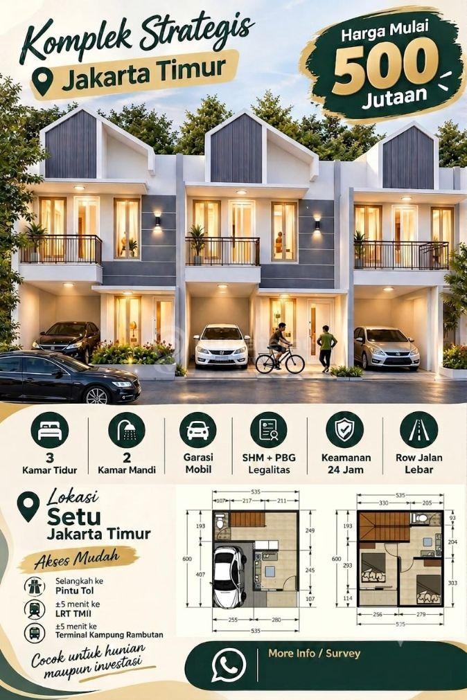 TOWN HOUSE MURAH DEKAT TAMAN MINI 