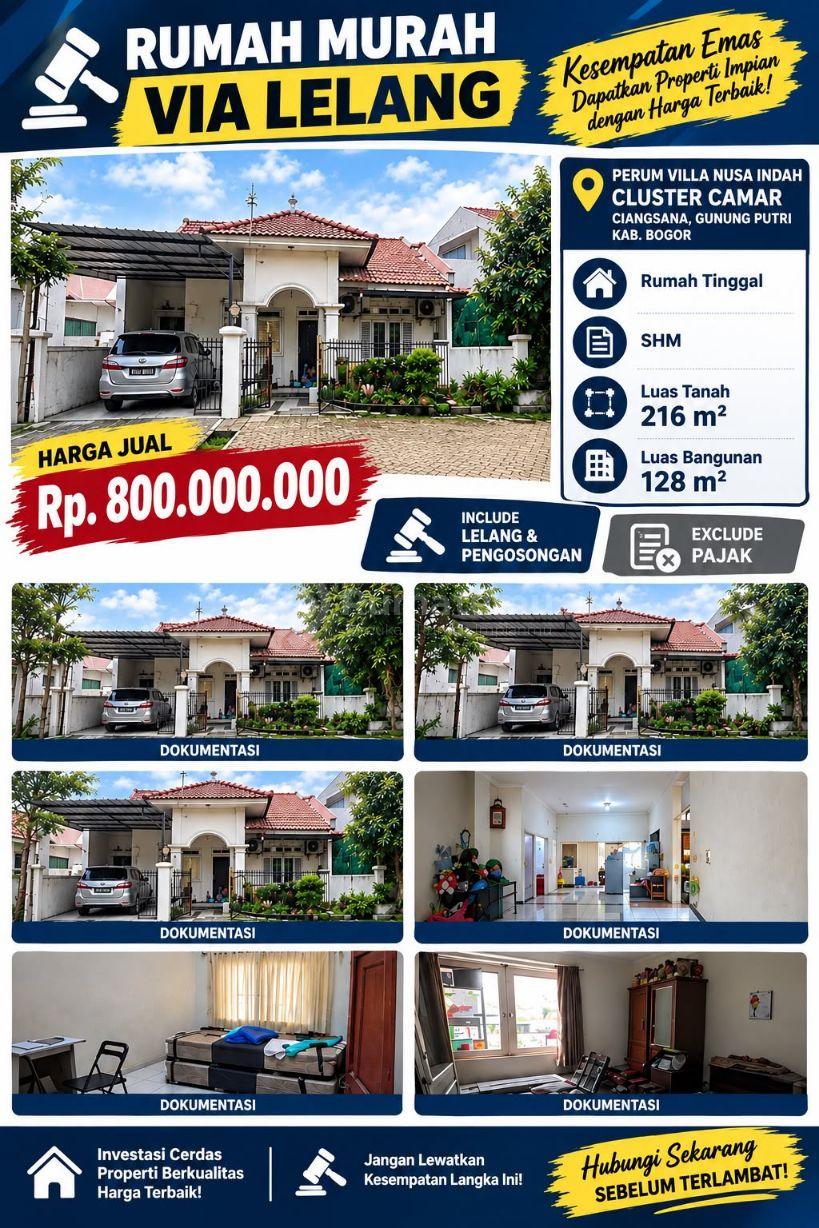 Rumah murah nusa indah gunung putri kab bogor