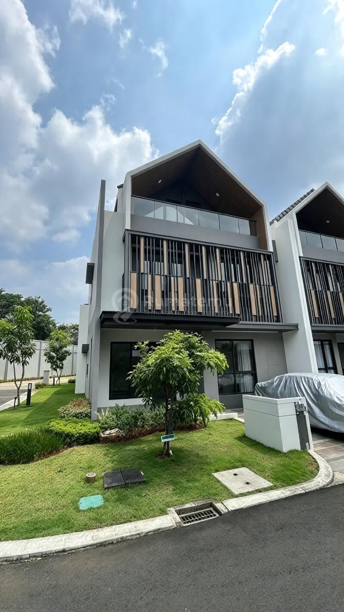 Dijual Rumah Brand New 3 Lantai Ada Attic Room With Panoramic View, Posisi Hook Bs Muat Parkiran Up To 6 Mobil di Cluster Strozzi Gading Serpong