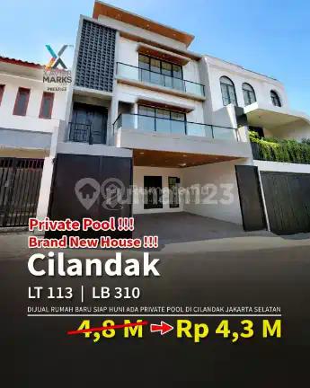 Rumah Baru 3 Lantai + Rooftop di Cilandak - Design Modern, Siap Huni, Harga Menarik!