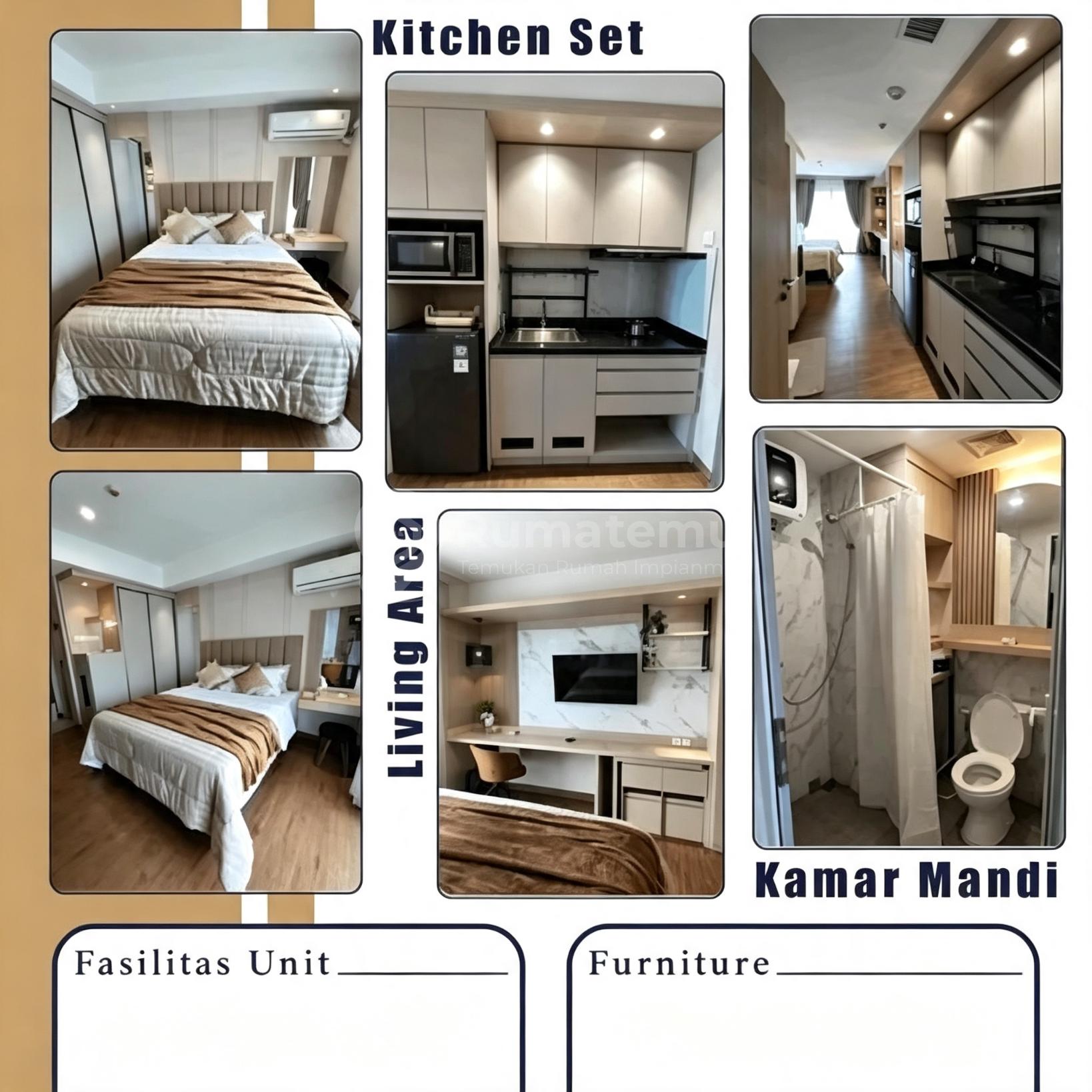 Dijual Apartment 1 Bedroom di Anwa Residence Bintaro Full Furnish