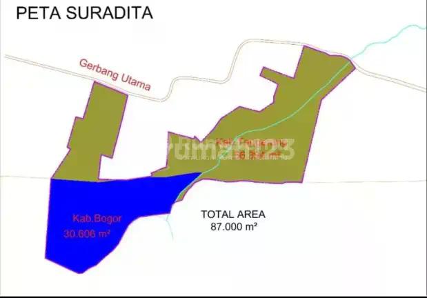 Cisauk [Tanah] : Luas 8,7 Ha Perluasan 2,5Ha-2 Wilayah:bogor&Tgr