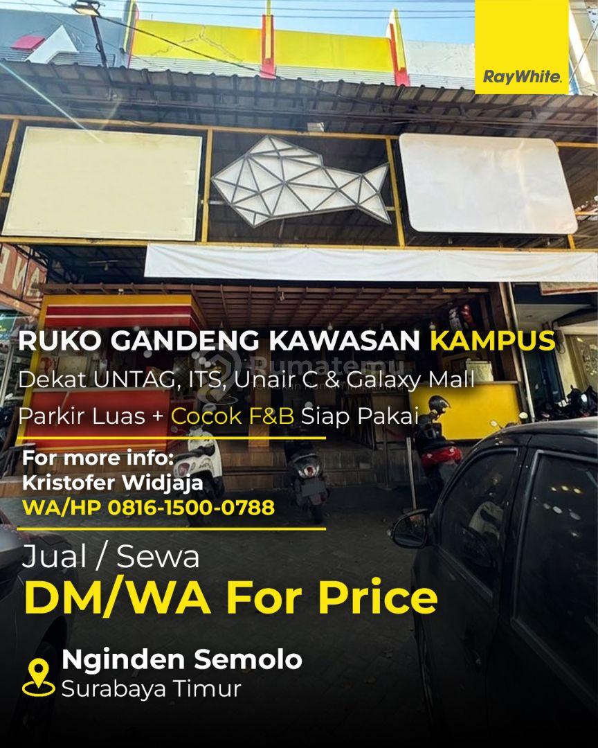 Dijual / Disewakan 2 Ruko Gandeng 3 Lantai Manyar Garden Regency Surabaya Timur