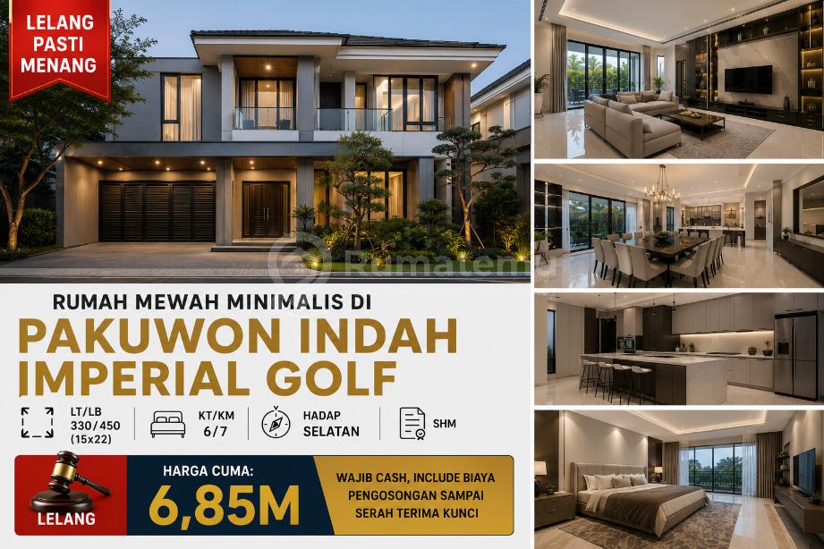 Rumah Pakuwon Indah Imperial Golf Lelang Pasti Menang