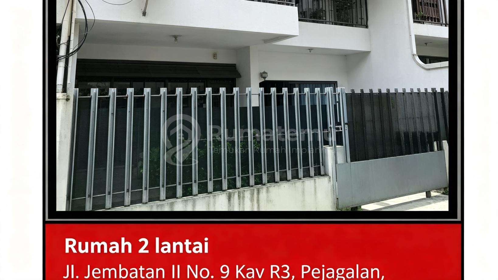 Dijual Rumah 2 Lantai Aset Bank di Jl. Jembatan 2, Pejagalan, Penjaringan, Jakarta Utara.