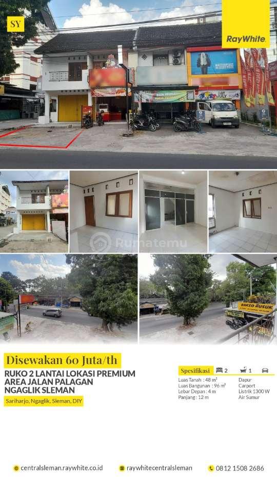DISEWAKAN RUKO 2 LANTAI LOKASI PREMIUM AREA JALAN PALAGAN NGAGLIK SLEMAN