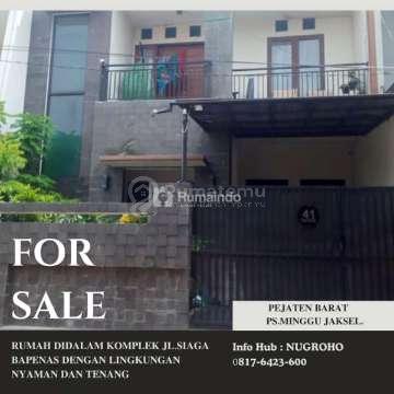 Dijual Rumah Di Dalam Komplek Jl. Siaga Bapenas Dengan Lingkungan Nyaman Dan Tenang Pejaten Barat Ps.Minggu Jaksel