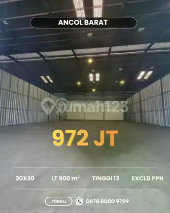 Disewakan Cepat Gudang Ancol Luas 900