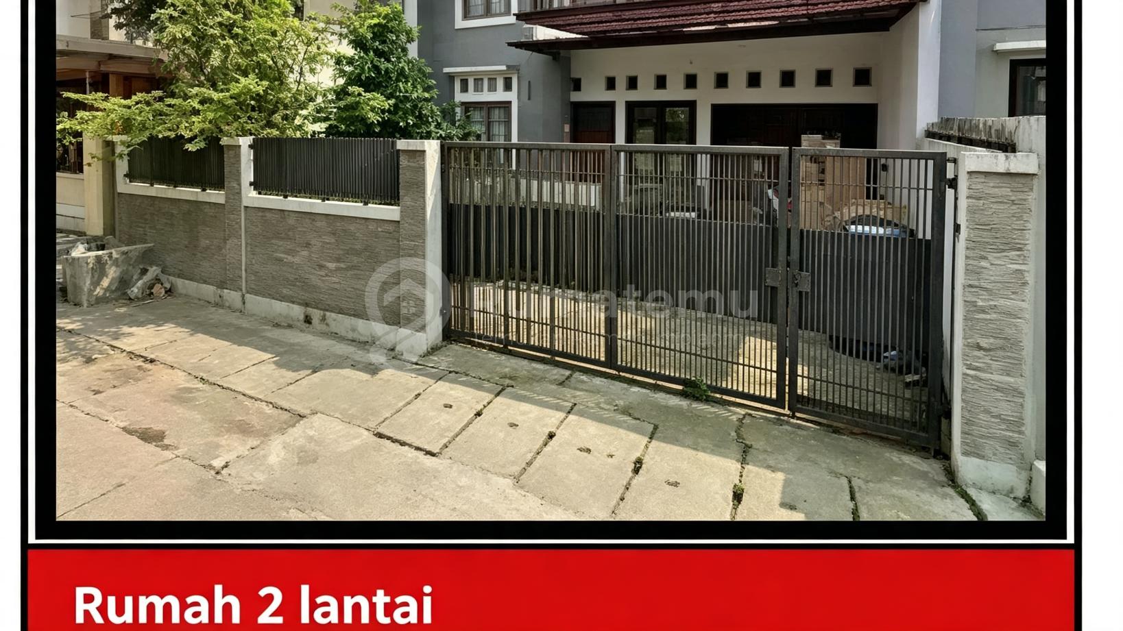 Di Jual Rumah 2 Lantai Aset Bank di Kav Dki Blok 146 Jl. Menara Meruya Selatan, Kembangan, Jakarta Barat