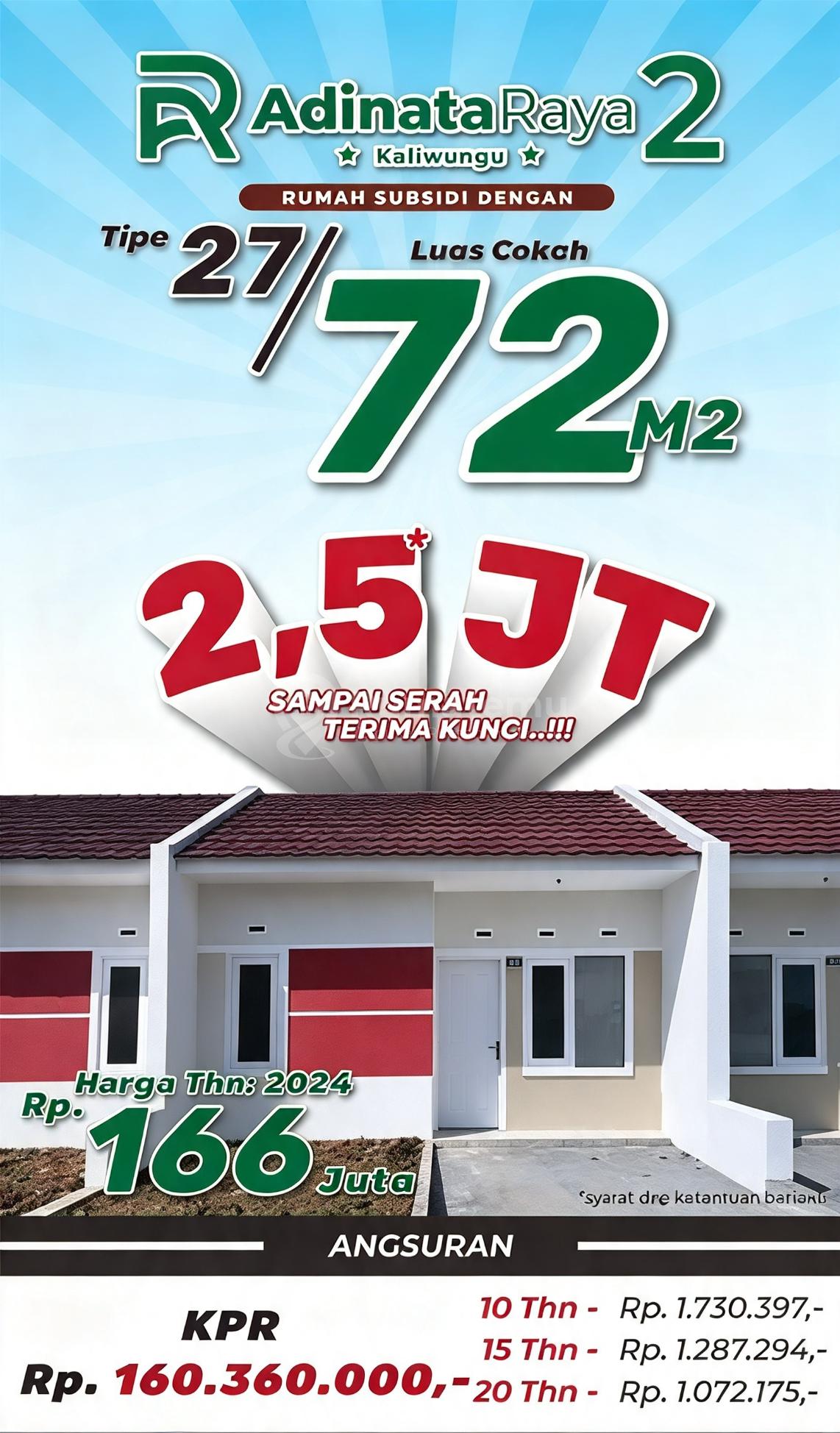 Dijual Rumah Subsidi Adinata Raya 2 Kaliwungu All In Rp 3,5 Juta By Prabowo Siswanto Property Lokasi Strategis