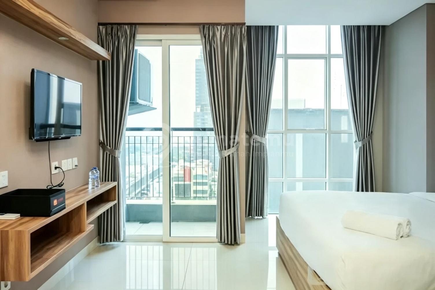 Harga Bagus Apartemen Roseville Type Studio (luas 30m2) di Bsd City Tangerang Selatan Hadap Timur View Teras Kota harga Rp. 450 juta