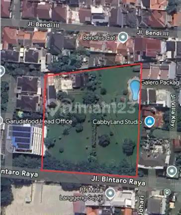 Dijual Tanah 9.850 m2 di Bintaro Raya, Kebayoran Lama, Jakarta Selatan