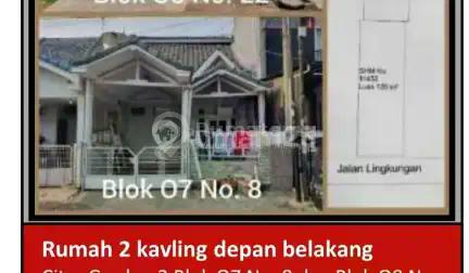 Di Jual Rumah 2 Lantai Depan Belakang Aset Bank di Citra Garden 2 Pegadungan, Kalideres Jakarta Barat.