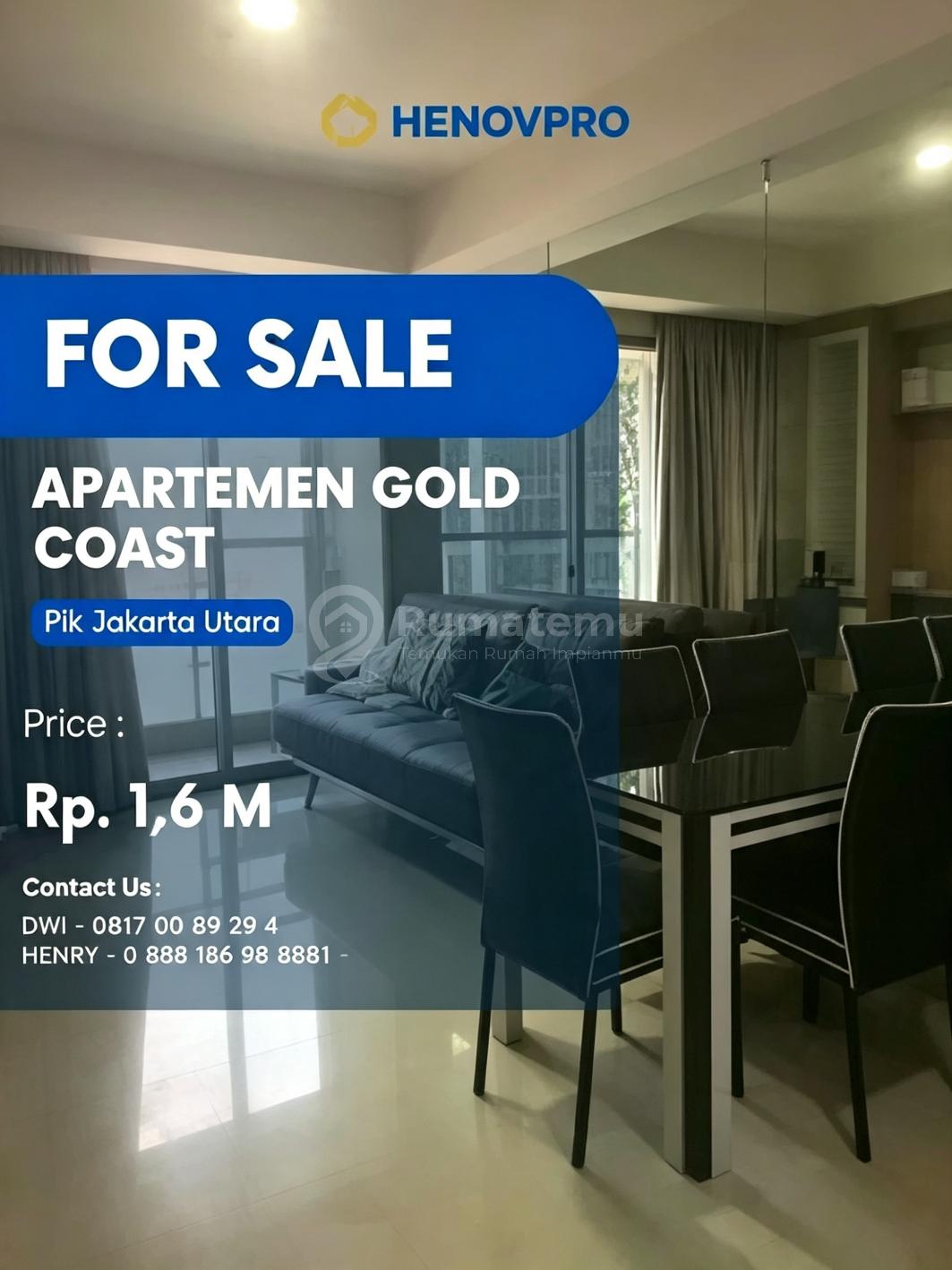 Dijual Gold Coast Apartment 1BR Mid FL Best City View