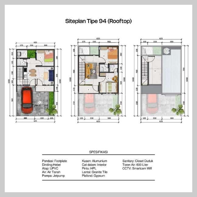 Rumah 2.5 Lantai di Kav.AL GDC Depok
