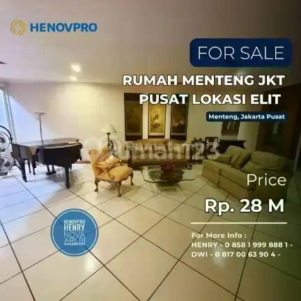 RUMAH Menteng Jkt Pusat Lokasi Elit Dkt.Taman Menteng