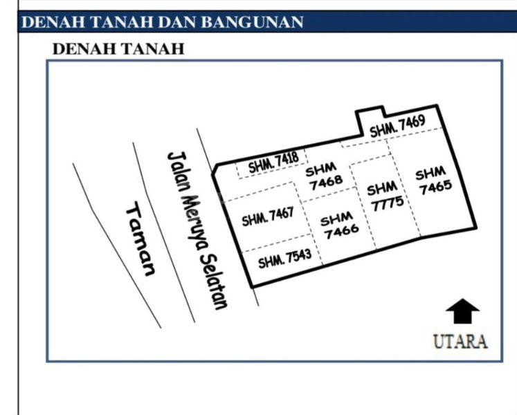 Prime Commercial Land! Tanah Kosong Luas Lokasi Sangat Strategis di Meruya Selatan Jakarta Barat