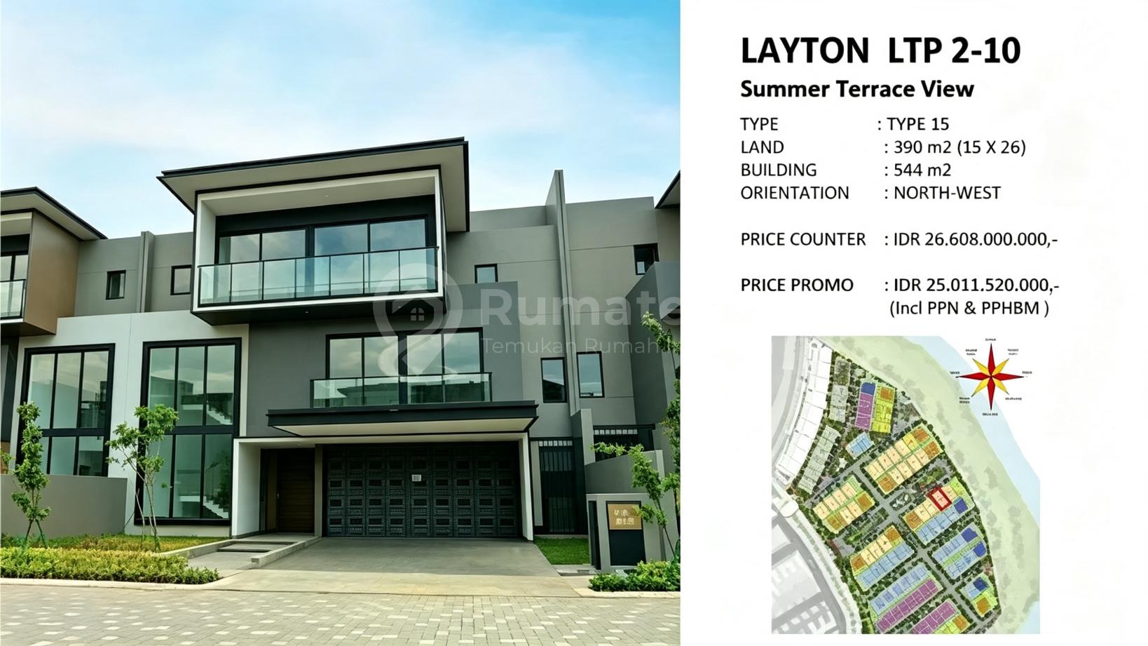Layton Nava Park Bsdd City "Promo Akhir Tahun" Rp. 25 Miliar. Luas Tanah 390M2 Luas Bangunan 544M2