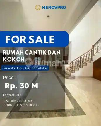 For sale Rumah Cantik dan Kokoh di Daerah Permata Hijau