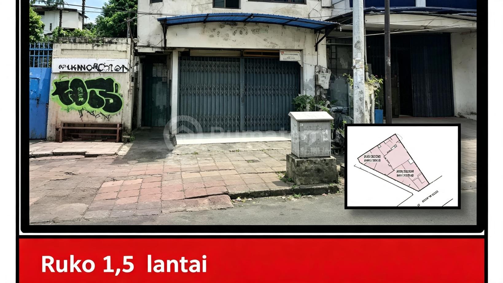 Di Jual Ruko 1,5 Lantai Aset Bank di Jl. Pramuka Raya No.c 55, Paseban, Senen, Jakarta Pusat