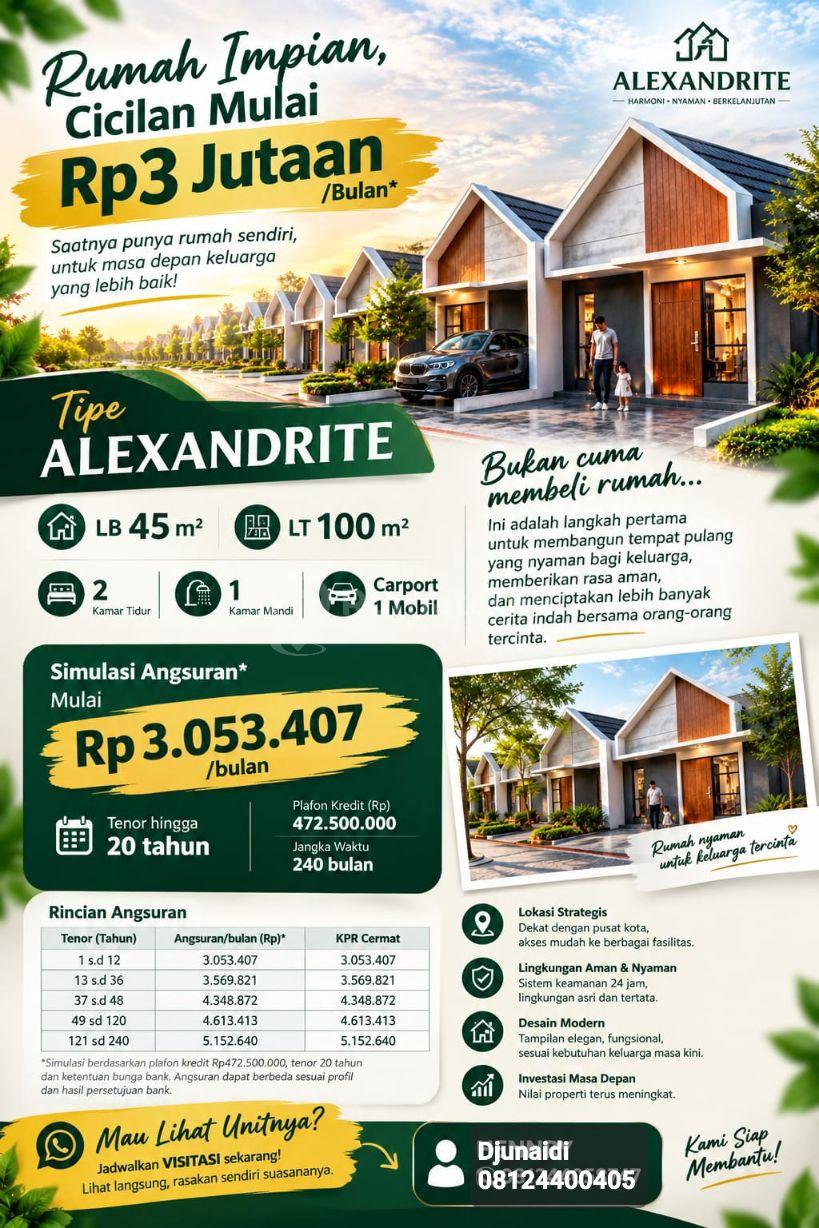 Rumah type alexandrite ,griya maleosan indah manado