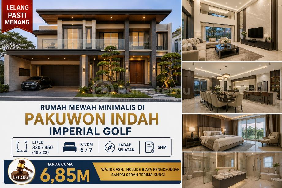 Rumah Pakuwon Indah Imperial Golf Lelang Pasti Menang