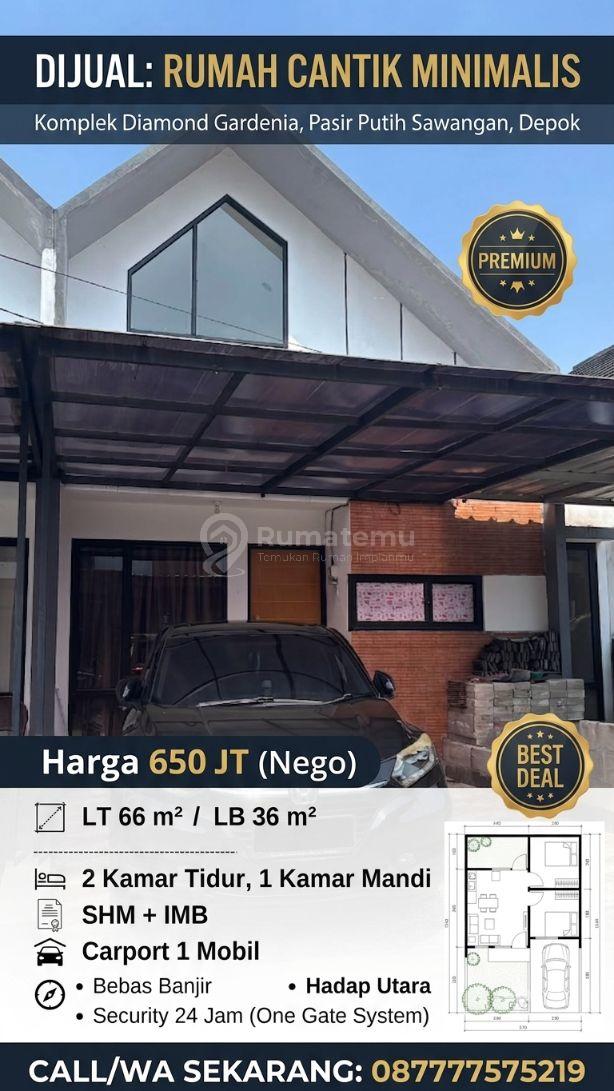 ​[SHM] Rumah Minimalis Modern Siap Huni di Sawangan Depok – 650 Jt Nego (Bebas Banjir & One Gate System)