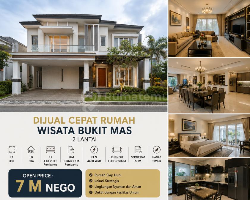 Wisata Bukit Mas Full Furnished Shm Bagus Luas 330m2