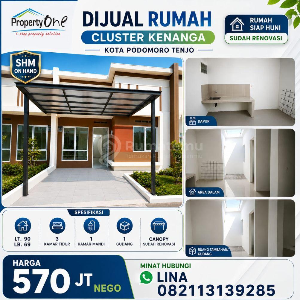 dijual rumah sudah direnovasi di cluster kenangan kota podomoro tenjo