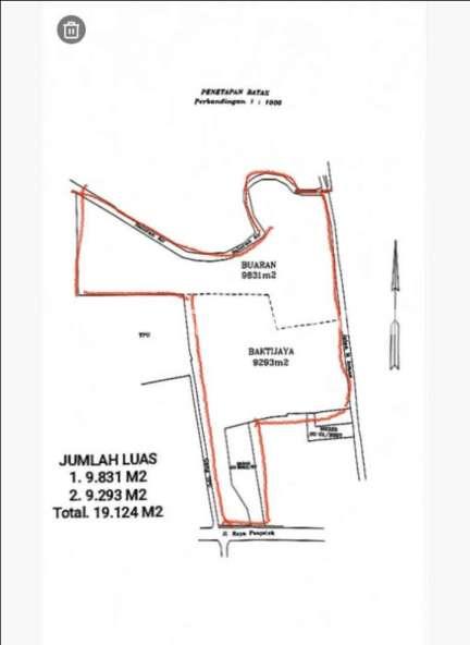 Tanah komersial pinggir jalan 