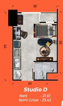 dijual Apartemen Studio – Alexandria Silk Town