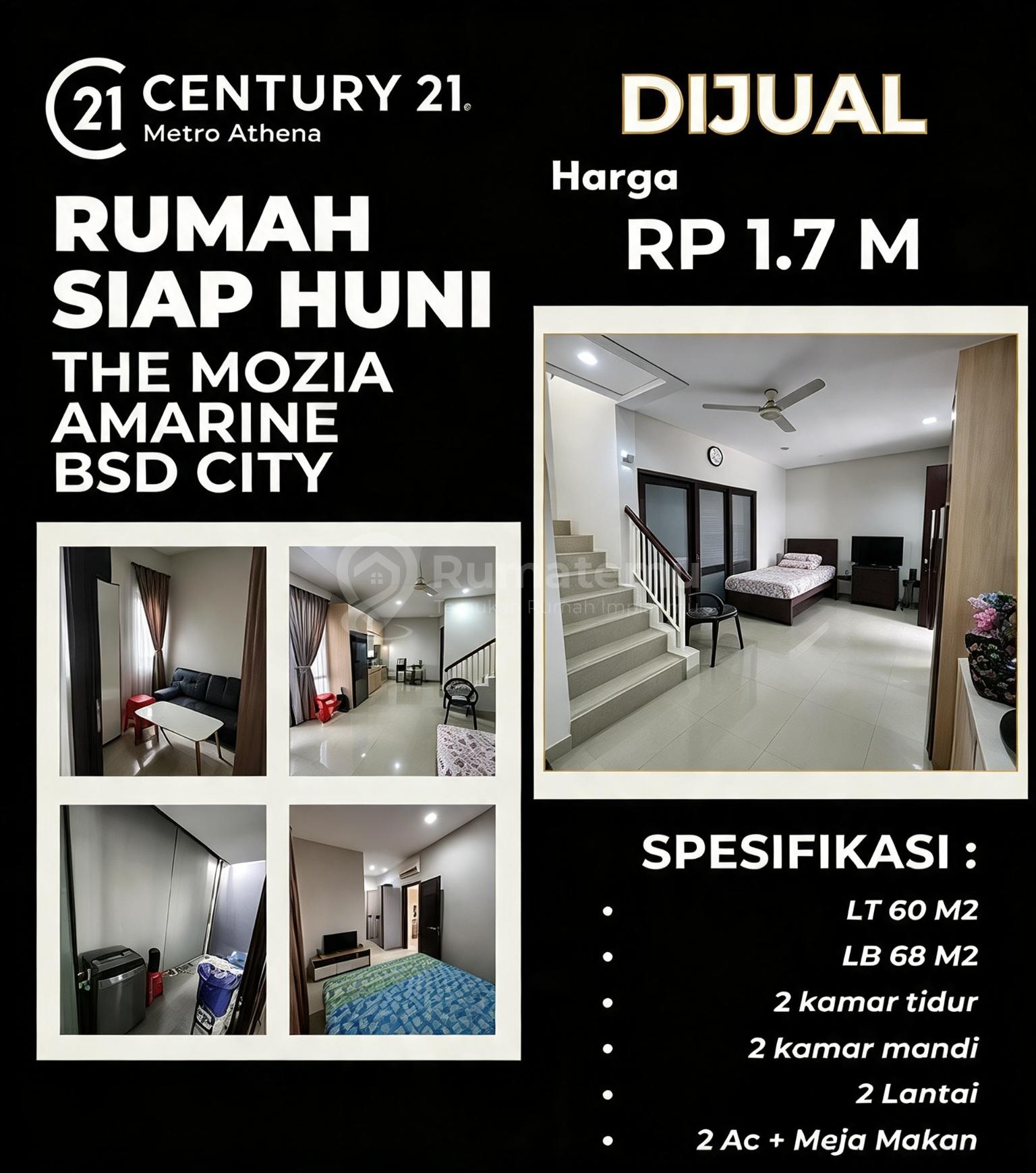 Dijual Rumah 2 Lantai di The Mozia Cluster Amarine BSD Lokasi Strategis
