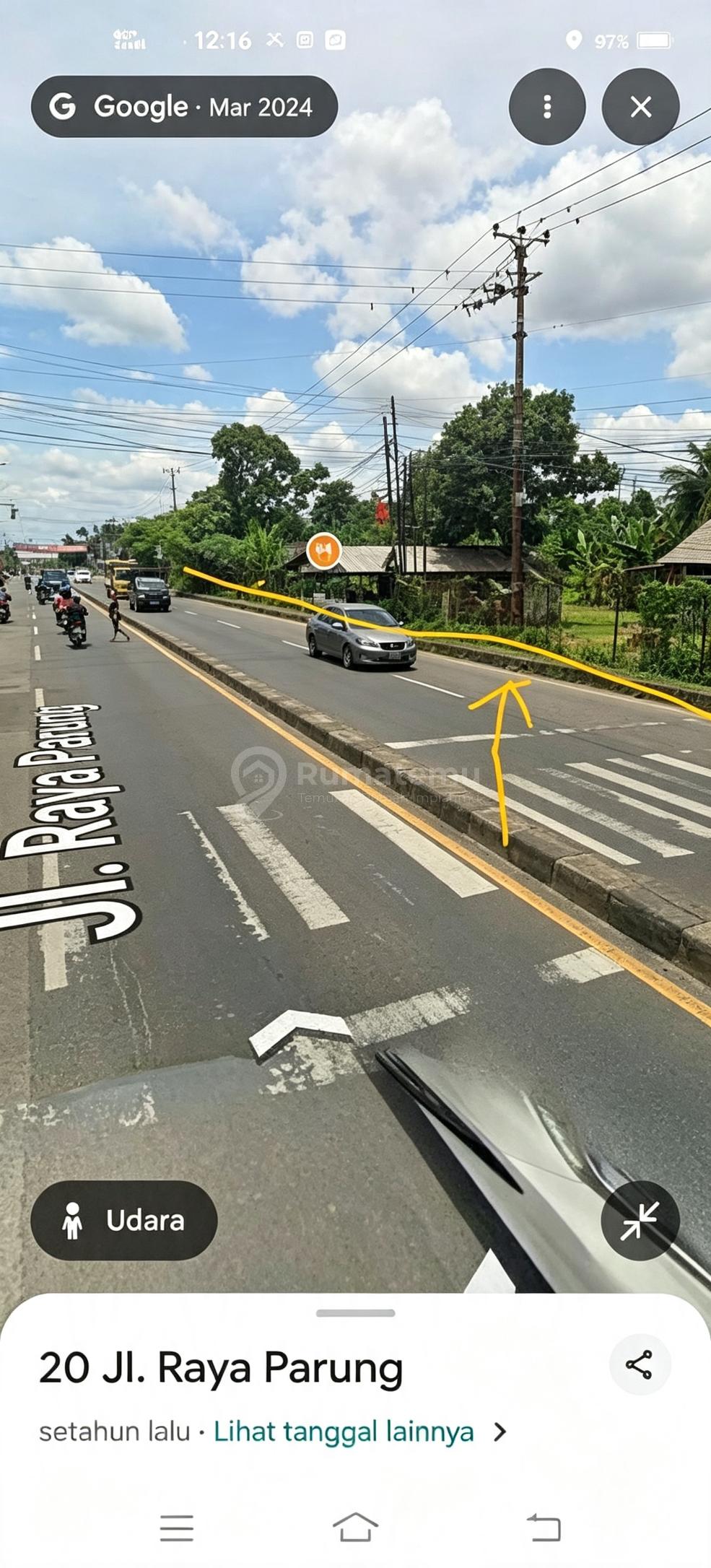 TANAH 5 HA PINGGIR JALAN PROVINSI PARUNG BOGOR MURAH
