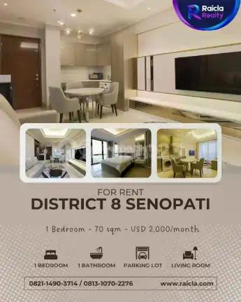 Nyamannya Tinggal Dekat Ashta Mall, Yuk Sewa di District 8 Senopati