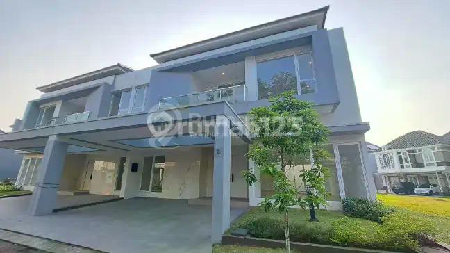 Rumah 2 lantai master bed end to end lebar 12 meter minimalis modern KPR Semua Bank siap huni Gading Serpong