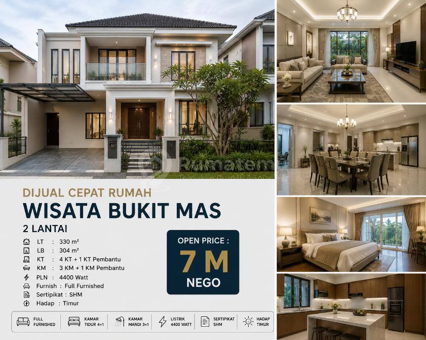 Wisata Bukit Mas Full Furnished Shm Bagus Luas 330m2
