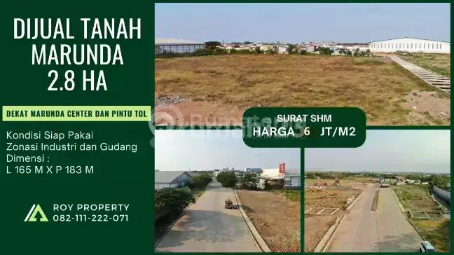 Cocok Dibuat Gudang Dijual Tanah di Marunda 2.8 Ha Siap Pakai