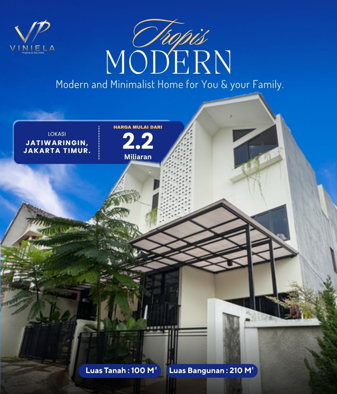Rumah Tropis Modern Jakarta Timur