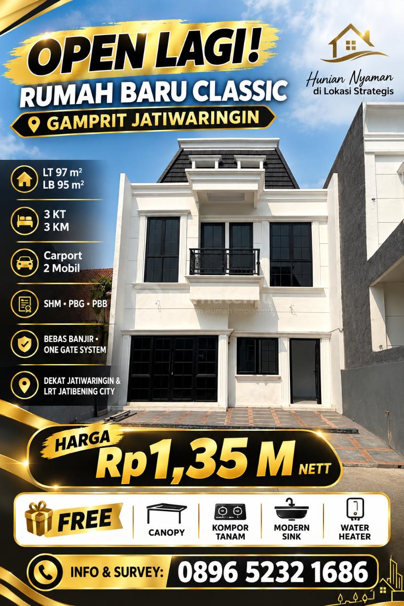 Rumah design Classic khusus Muslim dalam cluster Jatiwaringin 